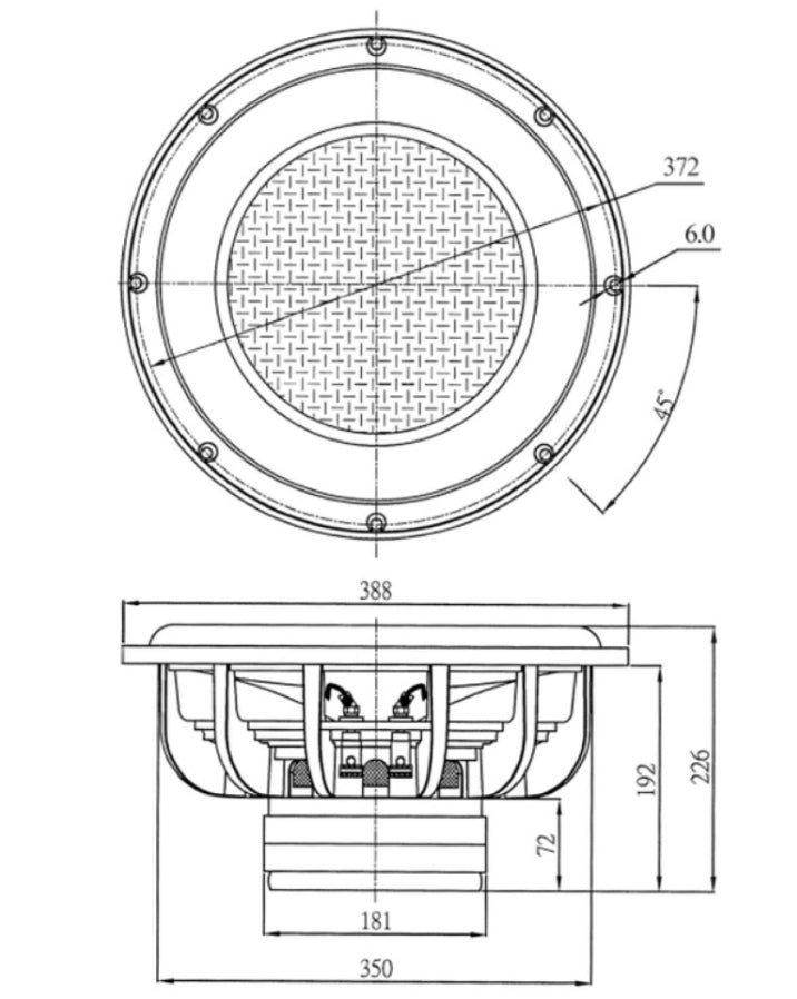 15inch DVC Subwoofer 2 Ohm Per Coil Car speakers