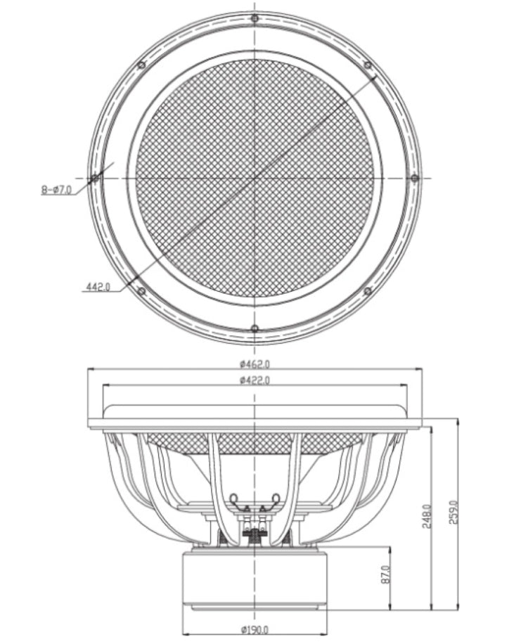 18inch DVC Subwoofer 2 Ohm Per Coil Car speakers